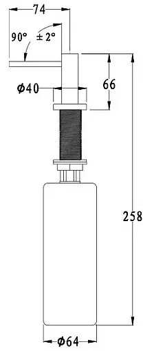 Дозатор Ewigstein 0026 серый металлик