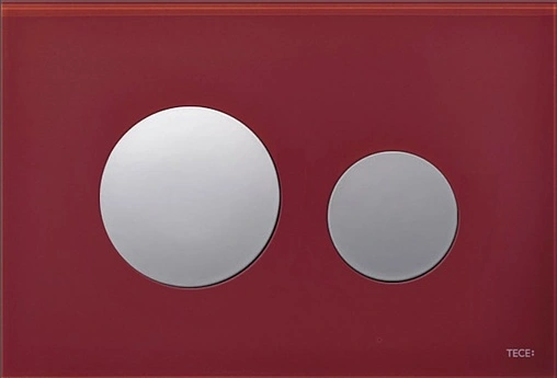 Клавиша смыва для унитаза TECEloop Modular кнопки на выбор, стекло рубиновый (Alape)