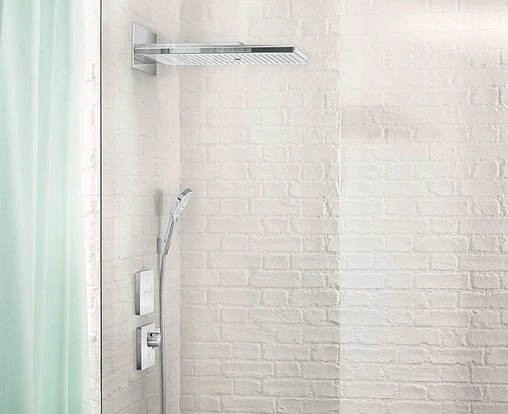 Вентиль переключающий на 3 потребителя Hansgrohe ShowerSelect Glass белый/хром 15736400