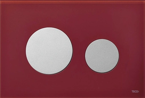 Клавиша смыва для унитаза TECEloop Modular кнопки на выбор, стекло рубиновый (Alape)