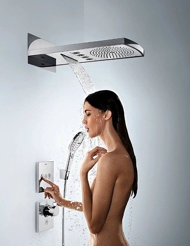 Вентиль переключающий на 3 потребителя Hansgrohe ShowerSelect шлифованная бронза 15764140