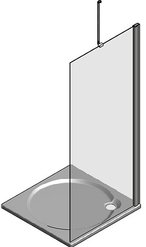 Душевое ограждение 800мм прозрачное стекло Roltechnik Tower Line TBS/800 746-8000000-00-02
