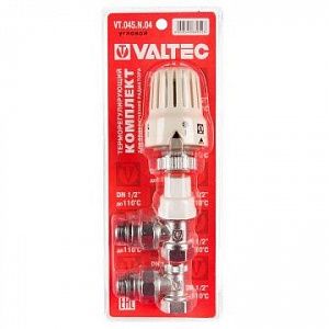 Комплект вентилей терморегулирующих угловых 1/2" в/н Valtec VT.045.N.04 Комплект вентилей терморегулирующих угловых 1/2" в/н Valtec VT.045.N.04