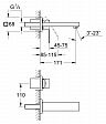 Смеситель для раковины из стены Grohe Eurocube 19895000 Смеситель для раковины из стены Grohe Eurocube 19895000