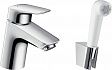 Смеситель для раковины с гигиеническим душем Hansgrohe Logis 70 хром 71290000 Смеситель для раковины с гигиеническим душем Hansgrohe Logis 70 хром 71290000