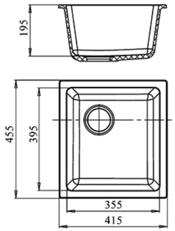 Мойка кухонная Ewigstein 3540 иней