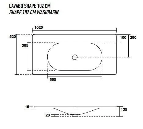 Раковина Kerasan Shape 100 белый матовый 547030*1