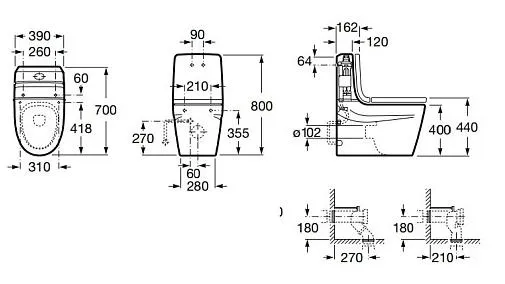 Унитаз-компакт Roca Khroma белый 342657000+341650000