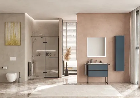 Тумба под умывальник подвесная Roca Domi 80 синий ZRU9307868