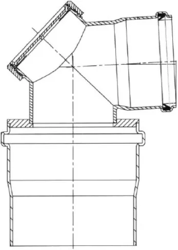 Адаптер стартовый каскадный горизонтальный 110/160 x 110мм (PP) Buderus 7736700448