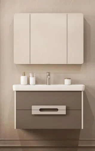 Шкаф-зеркало Aquaton Ар-Деко 85 серый кобальт 1A280602DD8D0