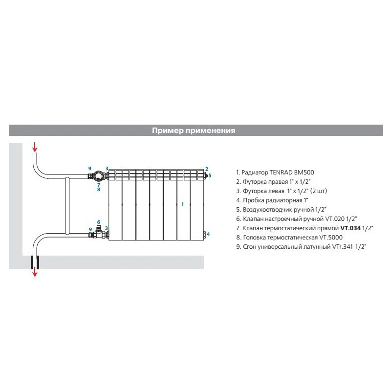 Радиатор prado universal с нижним подключением схема подключения