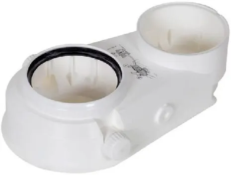 Адаптер разделительный Ø 60/100 x 80/80мм (PPS) De Dietrich HR 70 S101711