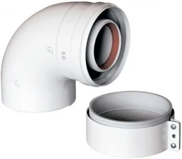 Колено стартовое коаксиальное Ø 60/100мм (алюм.) Arderia 2601221