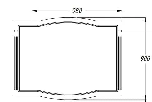 Зеркало Opadiris Лаура 120 белый матовый с золотой патиной Z0000009325