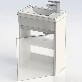 Тумба под умывальник подвесная Aquanet Дувр 45 белый 00182607