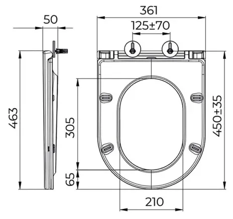 Крышка-сиденье для унитаза с микролифтом Terminus Классик белый 92S02SW