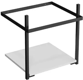 Консоль с умывальником подвесная Kerama Marazzi Pro 50 чёрный PRO.50.02\BLK.M+PROR.wb.50+PRO.sh.50\WHT.M