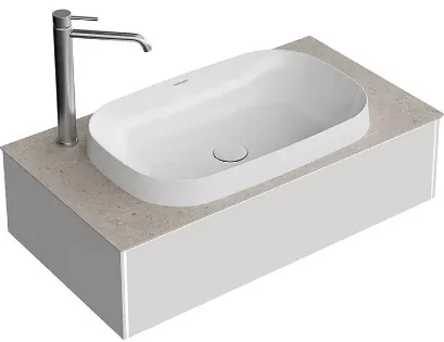 Тумба-умывальник подвесная Kerama Marazzi Magica 90 утренний серый матовый MA.90.1\MGR.M+MA.wb.65+