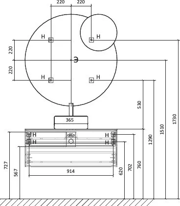 Зеркало с подсветкой Raval Decent 100 Dec.02.100/W/RL