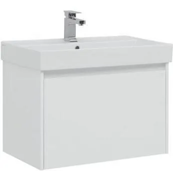 Тумба-умывальник подвесная Aquanet Nova Lite 75 белый 00242275+00242338