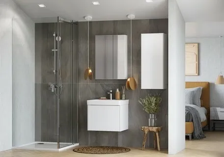 Шкаф Aquaton Асти 35 белый матовый/белый глянец 1A262903AX2B0