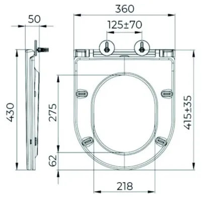 Крышка-сиденье для унитаза с микролифтом Terminus Аврора белый 91S01-11W