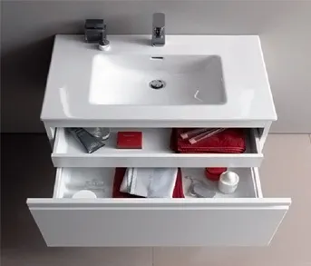 Тумба-умывальник подвесная Laufen PRO 100 белый матовый 4.8355.2.096.463.1+8.1396.6.000.104.1