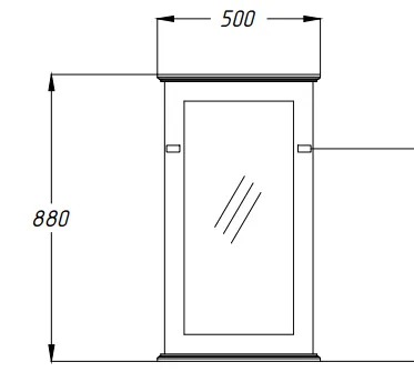 Зеркало Opadiris Палермо 50 белый Z0000008556