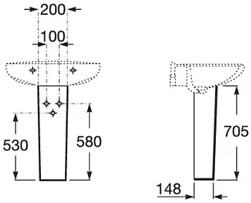 Пьедестал Roca Access белый ZRU9307611