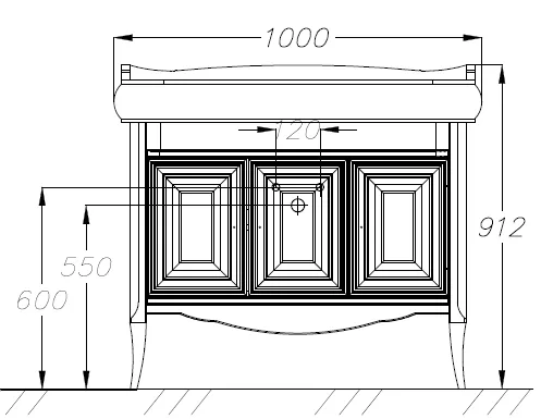 Тумба-умывальник напольный Opadiris Лоренцо 100 светлый орех Z0000007095+030400-u-01
