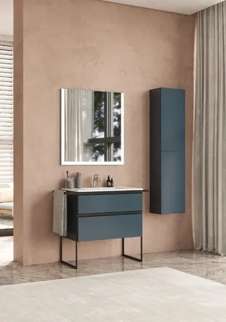 Тумба под умывальник подвесная Roca Domi 80 синий ZRU9307868