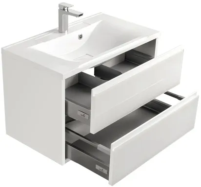 Тумба-умывальник подвесная Aquaton Римини 80 new белый 1A2267K2RN010