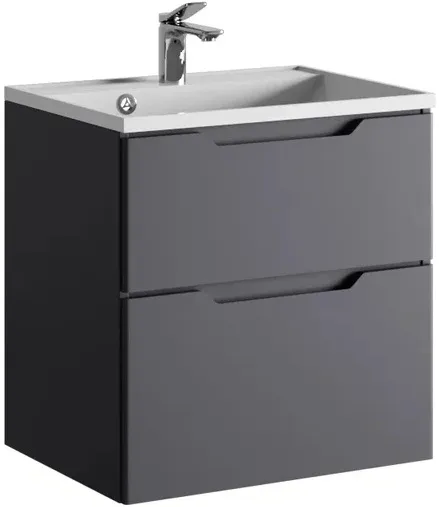 Тумба-умывальник подвесная Raval Wector 60 антрацит Wct.01.60/P/A/MD+4627173210164