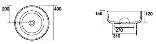 Раковина Kerasan Nolita 40 черный матовый 534431