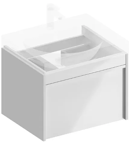 Тумба под умывальник подвесная Kerama Marazzi Modula 60 белая глянцевая MO.60.1+1\WHT