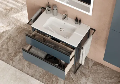 Тумба под умывальник подвесная Roca Domi 80 синий ZRU9307868