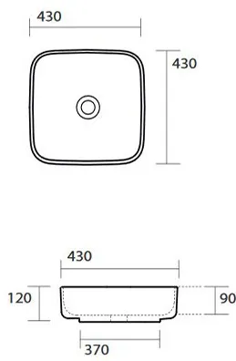 Раковина Kerasan Tribeca 43 белый 460101