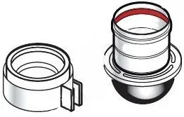 Переходной комплект на раздельные трубы Ø 60/100 x 80/80мм De Dietrich HX 30 100016413