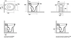 Унитаз приставной Kerasan Bit белый 441601, 2