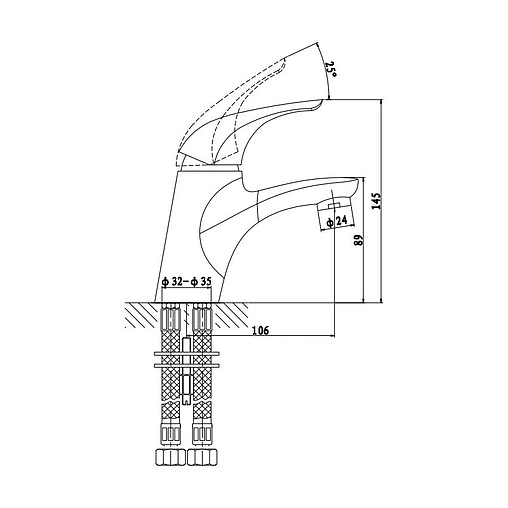 Смеситель для раковины Gross Aqua Corsa хром 6212215C