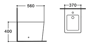 Биде напольное Aquatek Либра New белый AQ1266N-00, 2