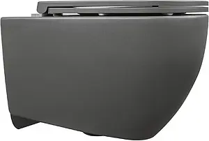 Унитаз подвесной безободковый ISVEA Infinity антрацит 10NF02001SV-2C Унитаз подвесной безободковый ISVEA Infinity антрацит 10NF02001SV-2C, 4