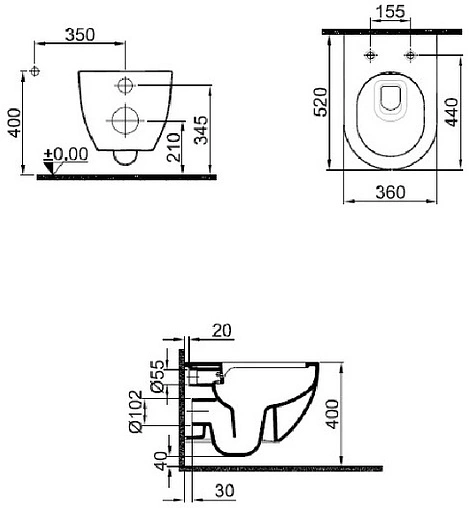 Унитаз подвесной безободковый Kale Zero 2.0 белый 7111863800