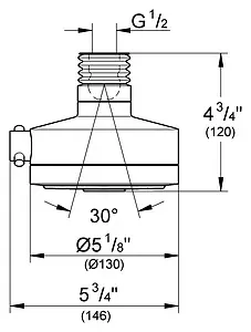 Лейка верхнего душа Grohe Relexa Deluxe 130 хром 27530000, 2