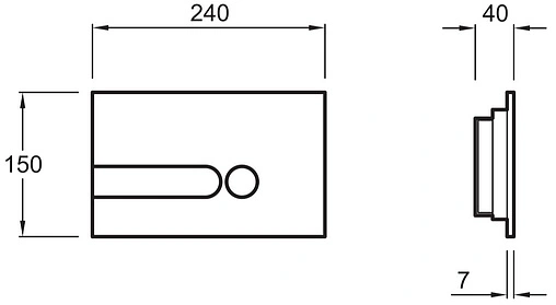 Клавиша смыва для унитаза Jacob Delafon E4325-CP хром глянцевый