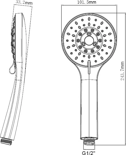Лейка ручного душа Aquanet хром KH50601CP
