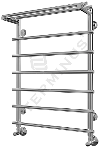 Полотенцесушитель водяной лесенка Terminus Ватра с полкой П7 500х696 полированная сталь 4670030723888
