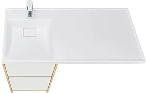 Тумба-умывальник напольная над стиральной машиной Aquaton Лондри 105 L дуб сантана/белый 1A2670K2LH0C0+ Тумба-умывальник напольная над стиральной машиной Aquaton Лондри 105 L дуб сантана/белый 1A2670K2LH0C0+, 4