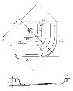 Поддон для душа Ravak Ronda-90 LA A217001220, 4